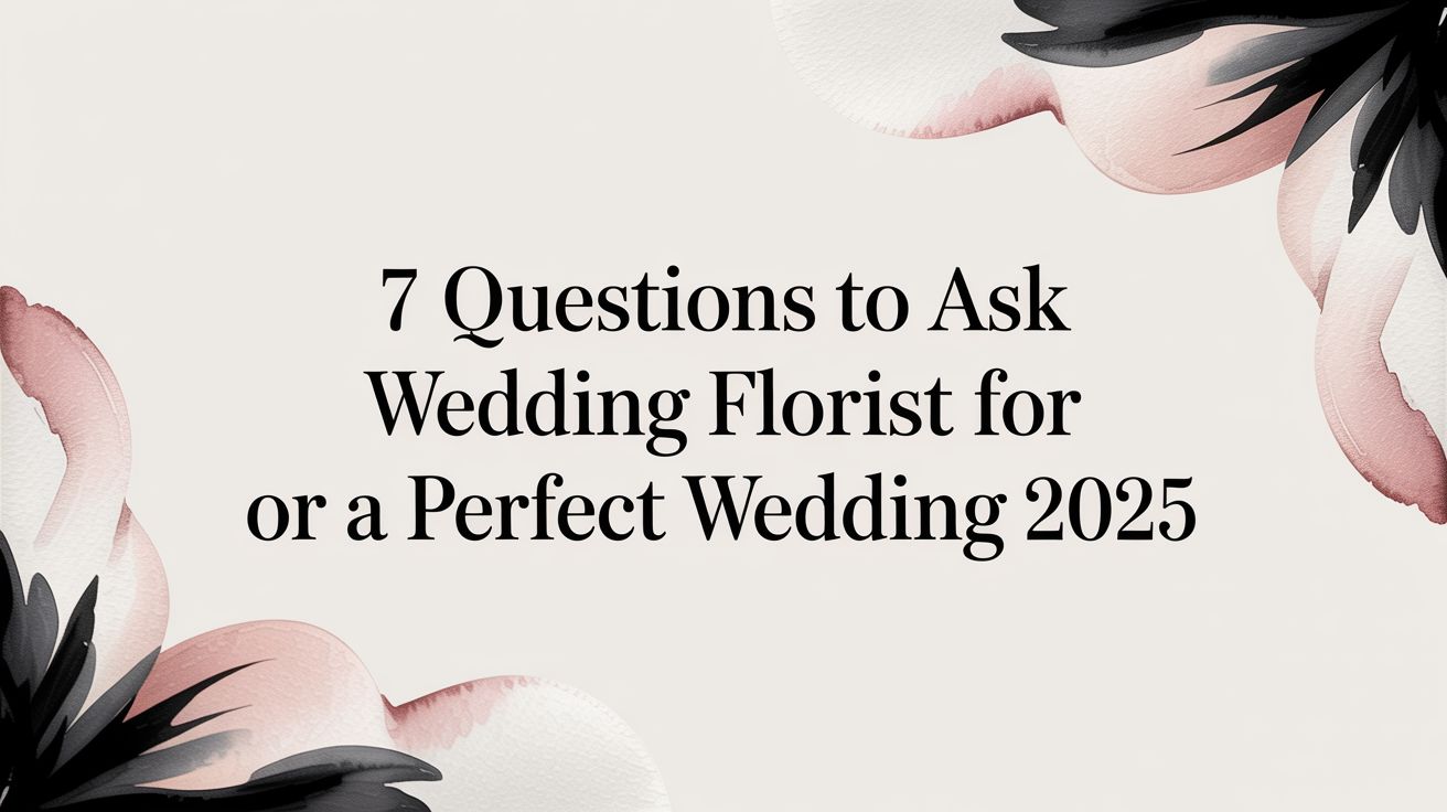7 Questions to Ask Wedding Florist for a Perfect Wedding 2025