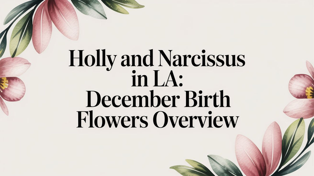 Holly and Narcissus in LA: december birth flowers overview