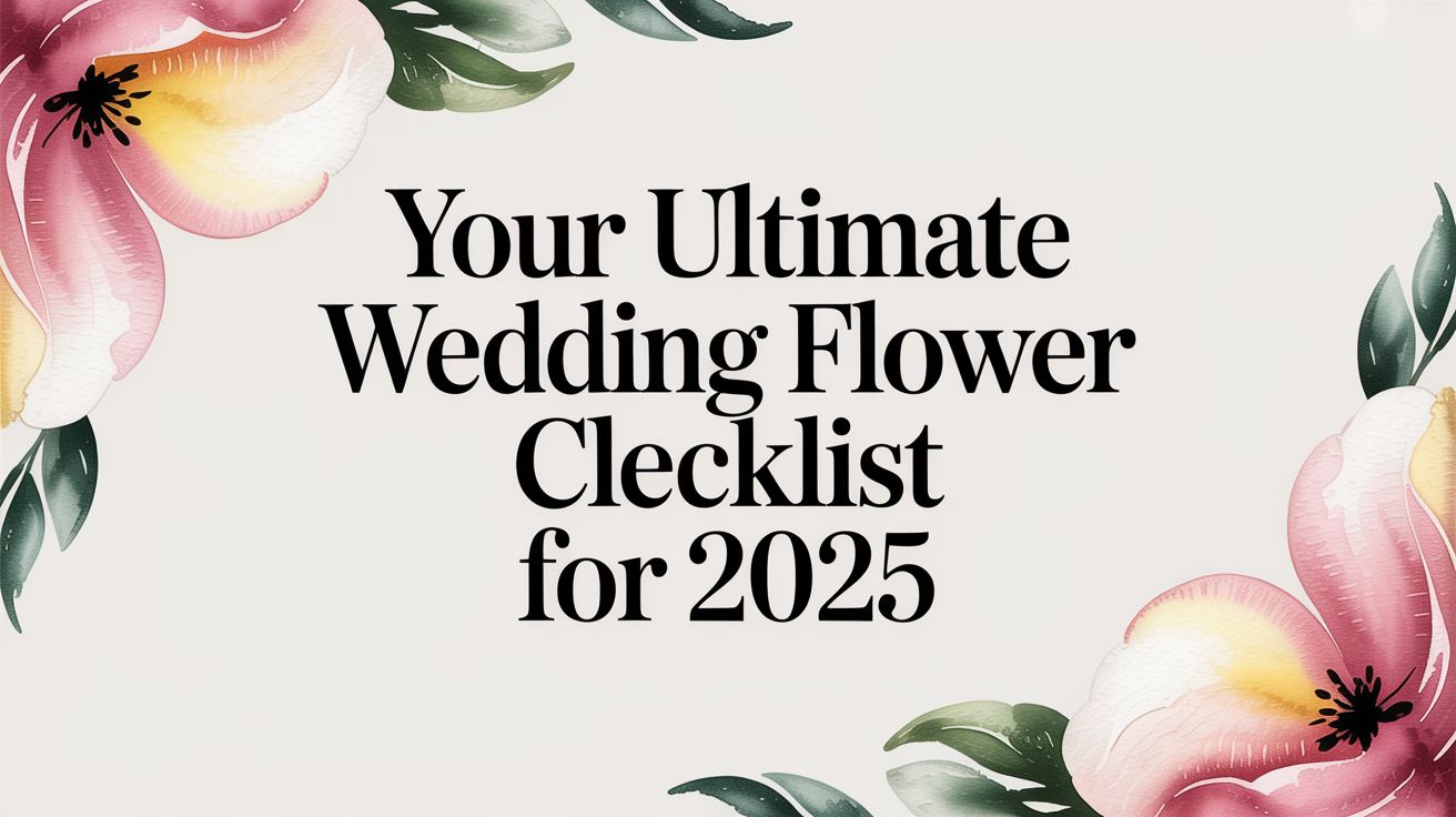 Your Ultimate Wedding Flower Checklist for 2025