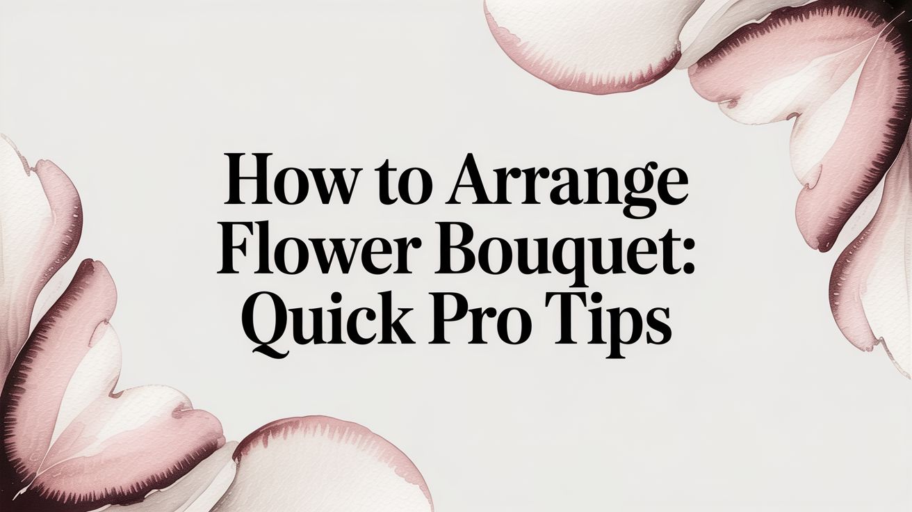 how to arrange flower bouquet: Quick Pro Tips