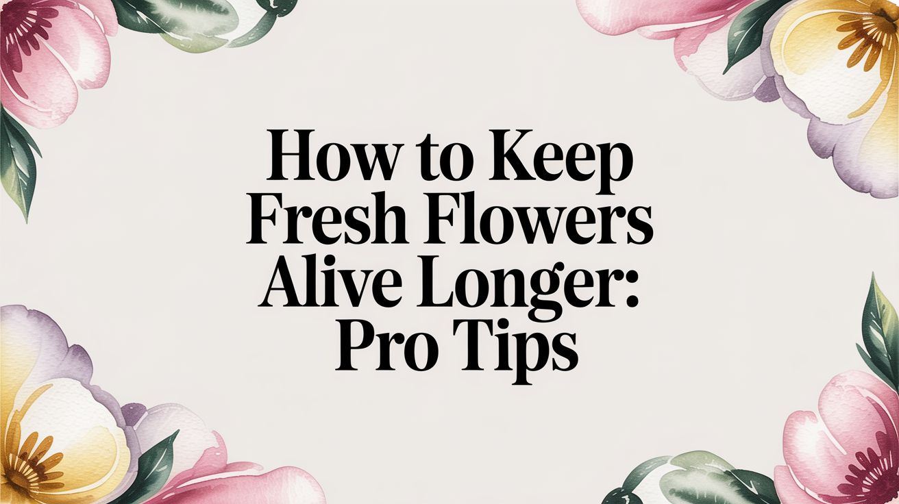 how to keep fresh flowers alive longer: Pro Tips