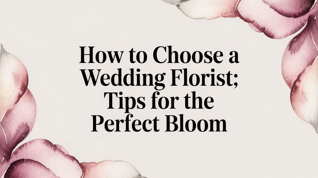 How to Choose a Wedding Florist: Tips for the Perfect Bloom