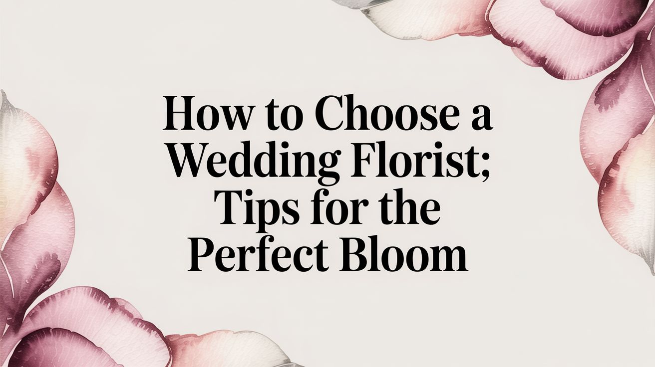 How to Choose a Wedding Florist: Tips for the Perfect Bloom