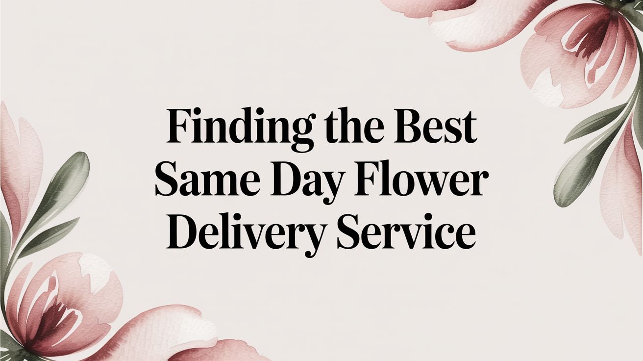Finding the Best Same Day Flower Delivery Service
