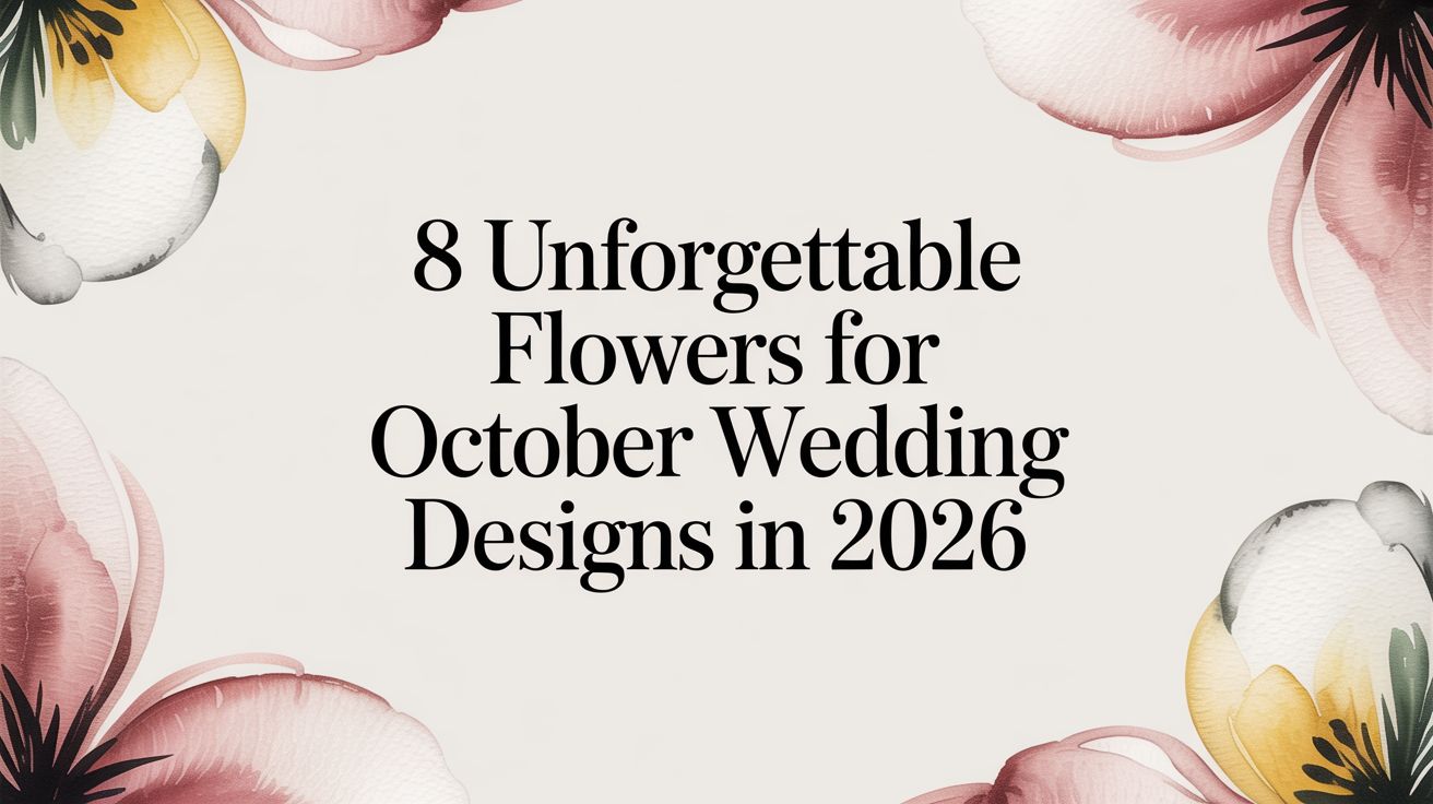 8 Unforgettable Flowers for October Wedding Designs in 2026