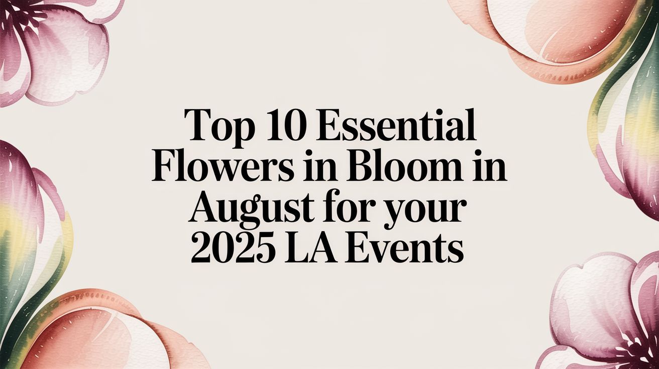 Top 10 Essential Flowers in Bloom in August for Your 2025 LA Events