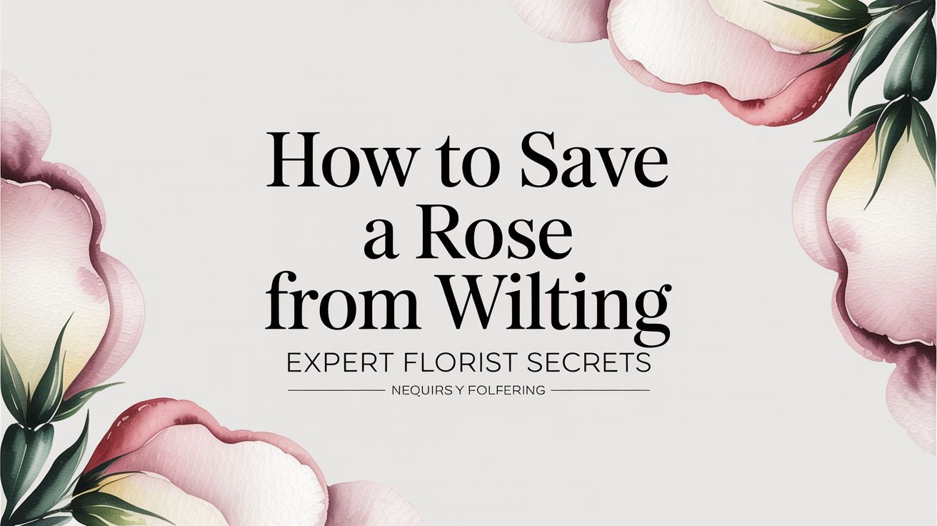 How to Save a Rose From Wilting Expert Florist Secrets