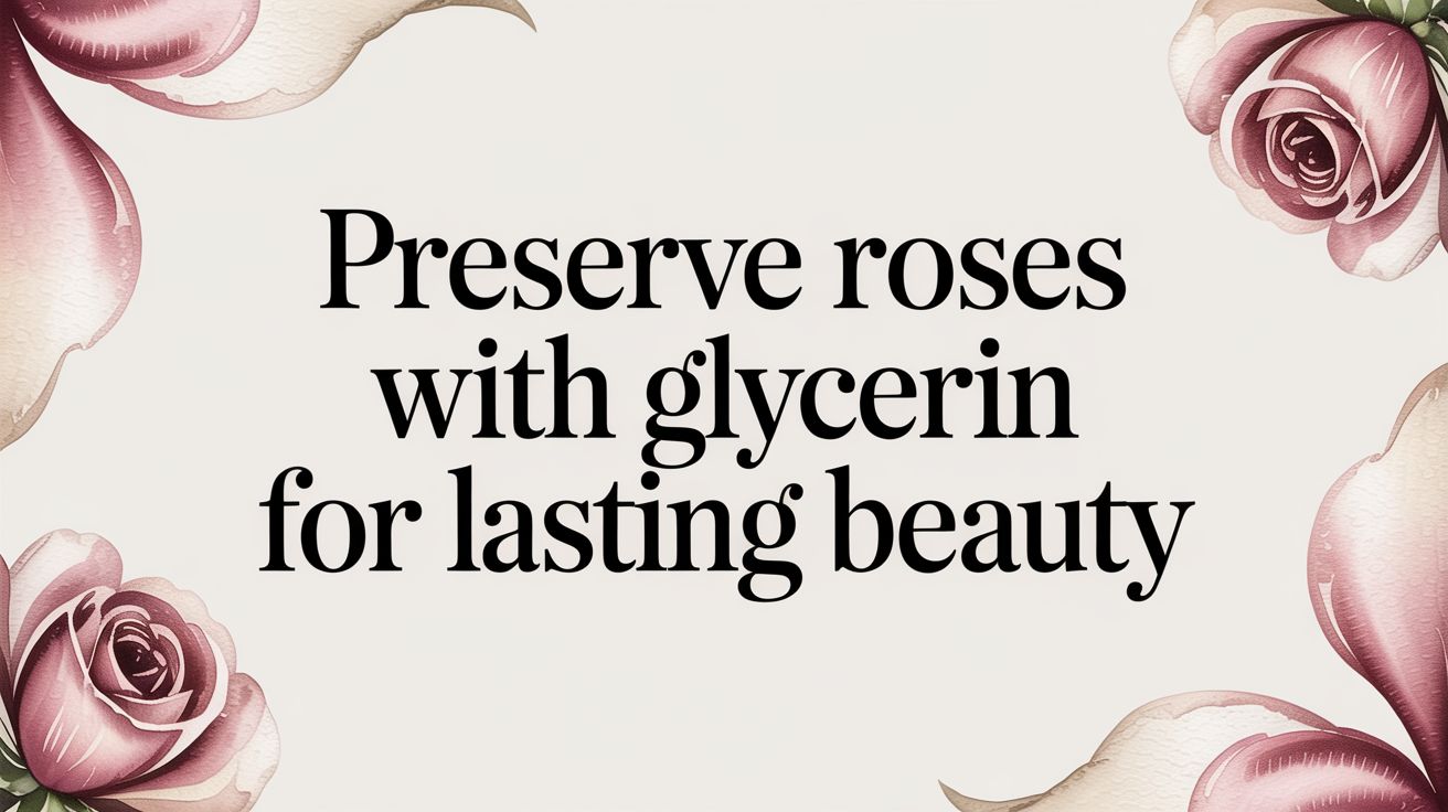 Preserve Roses with Glycerin for Lasting Beauty