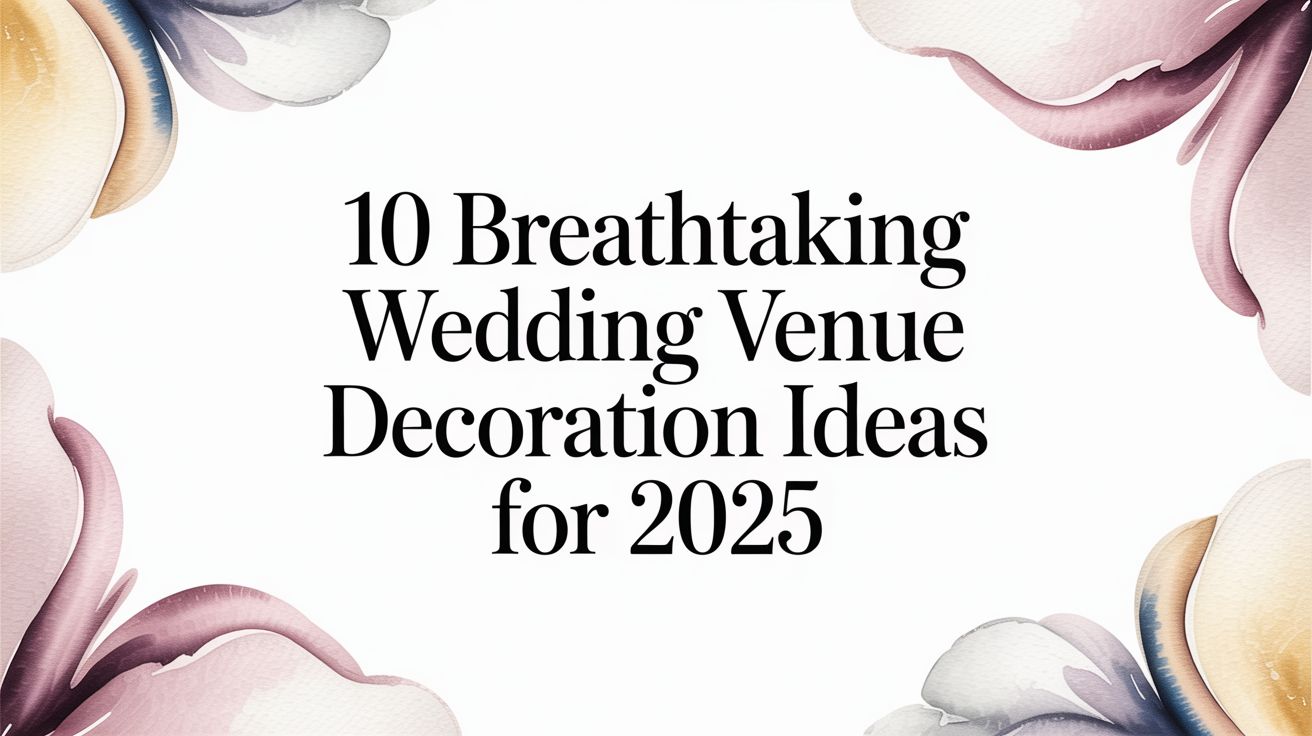 10 Breathtaking Wedding Venue Decoration Ideas for 2025