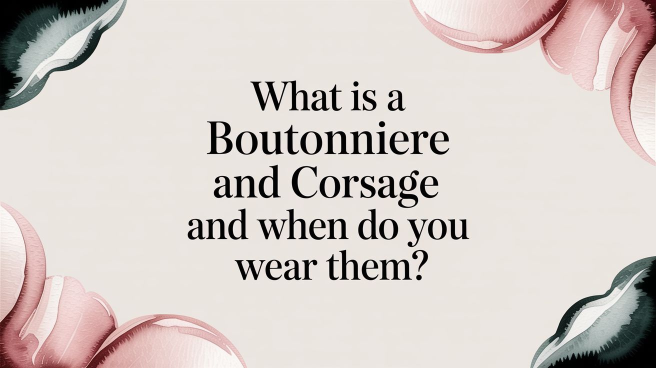 What Is a Boutonniere and Corsage and When Do You Wear Them